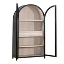 Black Birch Arched Display Cabinet | Living Essentials Toulouse