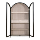 Black Birch Arched Display Cabinet | Living Essentials Toulouse
