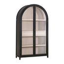 Black Birch Arched Display Cabinet | Living Essentials Toulouse