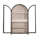 Black Birch Arched Display Cabinet | Living Essentials Toulouse