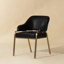 Hospitality furniture - Curved-Back Leather Dining Armchair - www.oroatrade.com