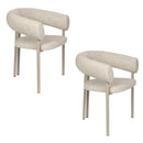 Hospitality furniture - Beige Curved Dining Armchairs (2) - www.oroatrade.com
