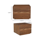 Solid Acacia 2-Drawer Nightstand | Novi Living Watson