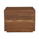 Solid Acacia 2-Drawer Nightstand | Novi Living Watson