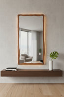 Hospitality furniture - Brown Acacia Wood Mirror - www.oroatrade.com