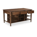 Acacia 3-Drawer Kitchen Island | Novi Living Russet
