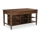 Acacia 3-Drawer Kitchen Island | Novi Living Russet
