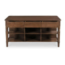 Acacia 3-Drawer Kitchen Island | Novi Living Russet