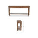 2-Drawer Acacia Console Table | Novi Living Russet