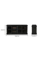 Hospitality furniture - Black 4-Sliding Door Sideboard - www.oroatrade.com