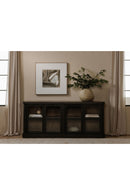 Hospitality furniture - Black 4-Sliding Door Sideboard - www.oroatrade.com