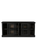 Hospitality furniture - Black 4-Sliding Door Sideboard - www.oroatrade.com