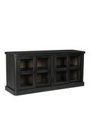 Hospitality furniture - Black 4-Sliding Door Sideboard - www.oroatrade.com