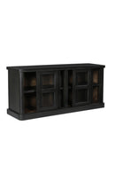 Hospitality furniture - Black 4-Sliding Door Sideboard - www.oroatrade.com
