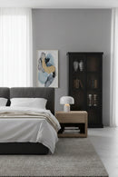 Hospitality furniture - Black Sliding-Door Tall Cabinet - www.oroatrade.com