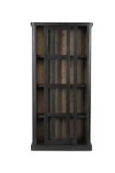 Hospitality furniture - Black Sliding-Door Tall Cabinet - www.oroatrade.com