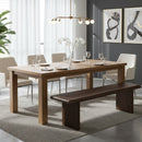 Brown Acacia Wood Dining Bench | Novi Living Lila