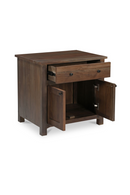 Wooden 2-Door Charging Nightstand | Novi Living Gene | Oroatrade.com