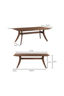 Contract furniture - Walnut Rectangular Dining Table - www.oroatrade.com