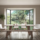 Oak Framed Padded Dining Chairs (2) | Novi Living Deco