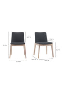 Contract furniture - Oak Framed Padded Dining Chairs (2) - www.oroatrade.com
