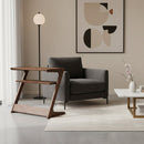 Matte Walnut Z-Shaped Accent Table | Novi Living Sakai