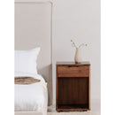 Solid Wood 1-Drawer Nightstand | Novi Living Osamu | Oroa.com