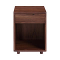 Solid Wood 1-Drawer Nightstand | Novi Living Osamu | Oroa.com