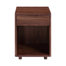 Solid Wood 1-Drawer Nightstand | Novi Living Osamu | Oroa.com