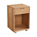 Solid Wood 1-Drawer Nightstand | Novi Living Osamu | Oroa.com