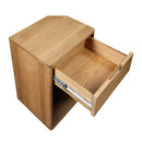Solid Wood 1-Drawer Nightstand | Novi Living Osamu | Oroa.com