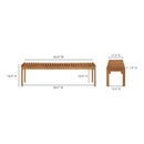 Contract furniture - Solid Wood Slatted Bench - www.oroatrade.com