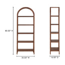 Solid Walnut Arched Bookcase | Novi Living Eero