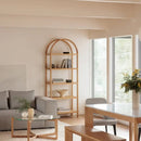 Solid Oak Arched Bookcase | Novi Living Eero | Oroa.com