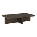 Contract furniture - Oak Cross-Base Rectangular Coffee Table - www.oroatrade.com