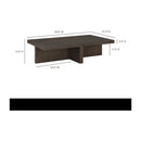 Contract furniture - Oak Cross-Base Rectangular Coffee Table - www.oroatrade.com