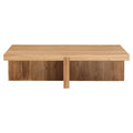 Contract furniture - Oak Cross-Base Rectangular Coffee Table - www.oroatrade.com