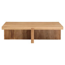 Contract furniture - Oak Cross-Base Rectangular Coffee Table - www.oroatrade.com