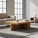 Contract furniture - Oak Cross-Base Rectangular Coffee Table - www.oroatrade.com