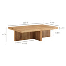 Contract furniture - Oak Cross-Base Rectangular Coffee Table - www.oroatrade.com