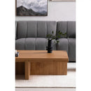 Contract furniture - Oak Cross-Base Rectangular Coffee Table - www.oroatrade.com