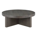Oak Cross-Base Round Coffee Table | Novi Living Folke | Oroa.com