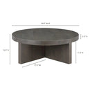 Oak Cross-Base Round Coffee Table | Novi Living Folke | Oroa.com