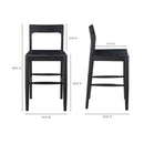 Hospitality furniture - Solid Wood Open-Back Counter Stool - www.oroatrade.com