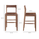 Hospitality furniture - Solid Wood Open-Back Counter Stool - www.oroatrade.com