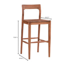Hospitality furniture - Solid Wood Open-Back Bar Stool - www.oroatrade.com