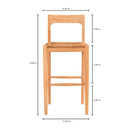 Hospitality furniture - Solid Wood Open-Back Bar Stool - www.oroatrade.com