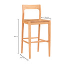 Hospitality furniture - Solid Wood Open-Back Bar Stool - www.oroatrade.com
