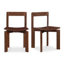 Brown Wooden Dining Chairs (2) | Novi Living Daifuku