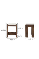 Contract furniture - Wooden Padded Seat Counter Stool - www.oroatrade.com